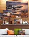 Ancient Ruins on Beach Sunset - Oversized Beach Canvas Artwork