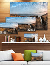 Rough Rocky Coast under Blue Sky - Oversized Beach Canvas Artwork