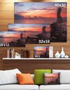 Red Rocky Beach with Ancient Ruins - Oversized Beach Canvas Artwork