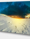 Sunset over Snowbound Prairie - Extra Large Seashore Canvas Art