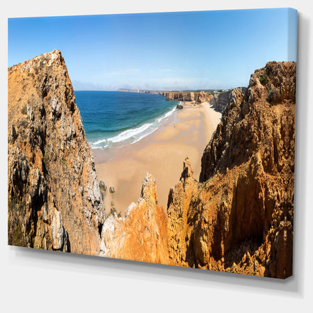 Rocky Bay Portugal Panorama - Landscape Wall Art Canvas Print
