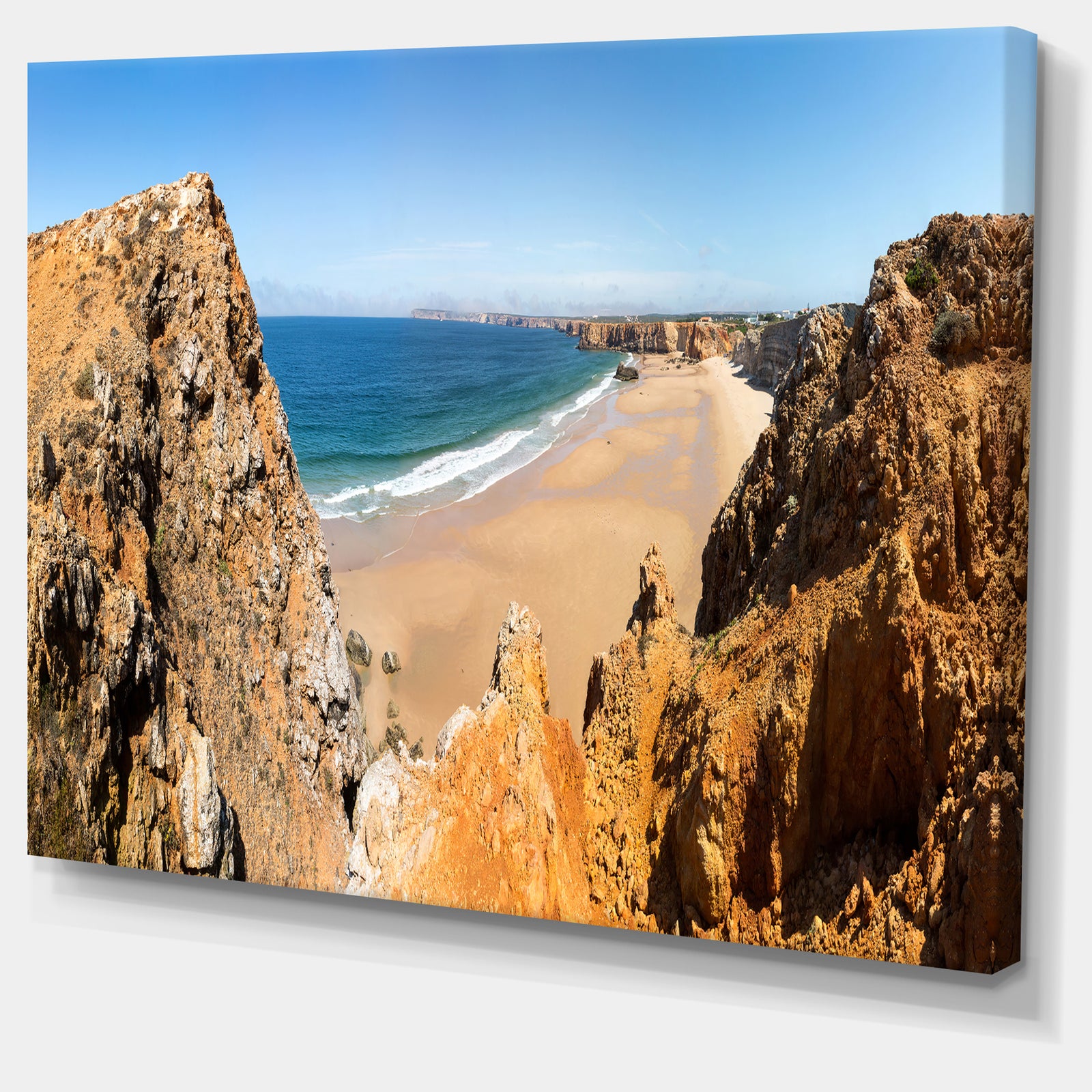 Rocky Bay Portugal Panorama - Landscape Wall Art Canvas Print