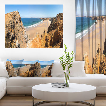 Rocky Bay Portugal Panorama - Landscape Wall Art Canvas Print