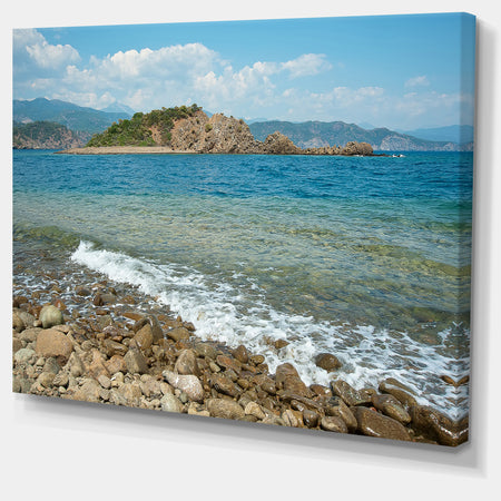 Small Isle Turkey Panorama - Extra Large Seashore Canvas Art