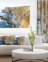 Blue Rocky Bay Portugal Panorama - Extra Large Seashore Canvas Art