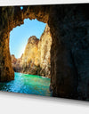 Sea through Rocky Cave Portugal - Extra Large Seashore Canvas Art