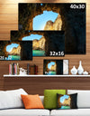 Sea through Rocky Cave Portugal - Extra Large Seashore Canvas Art