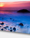 Bright Colorful Rocky Coast Panorama - Extra Large Seashore Canvas Art