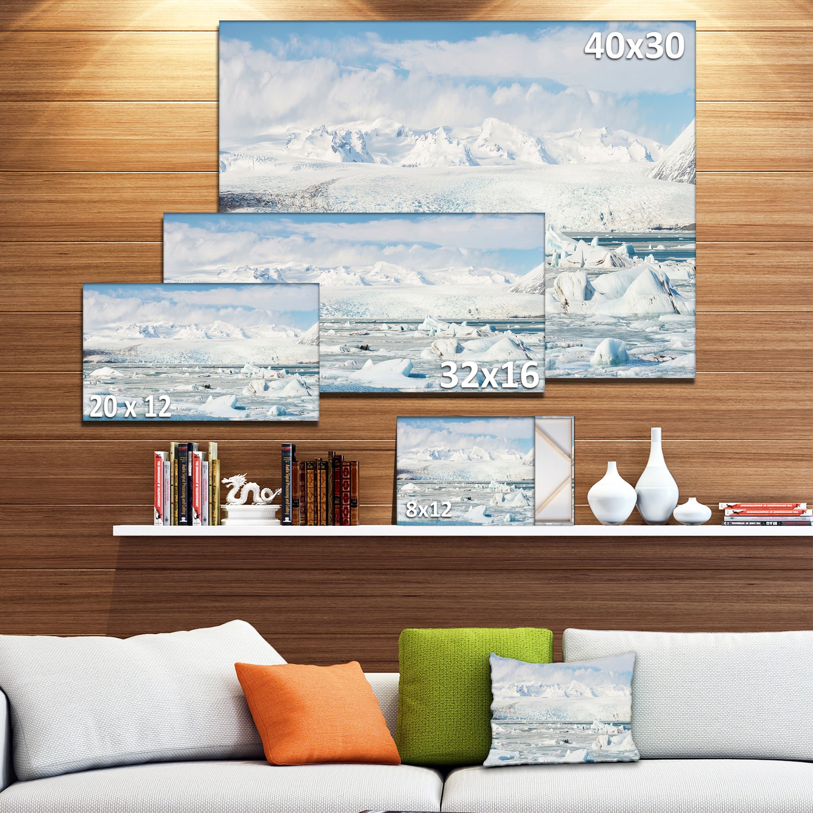 Vatnajokull Glacier in Iceland - Landscape Wall Art Canvas Print