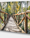 Wooden Bridge in Forest - Wooden Sea Bridge Canvas Wall Art