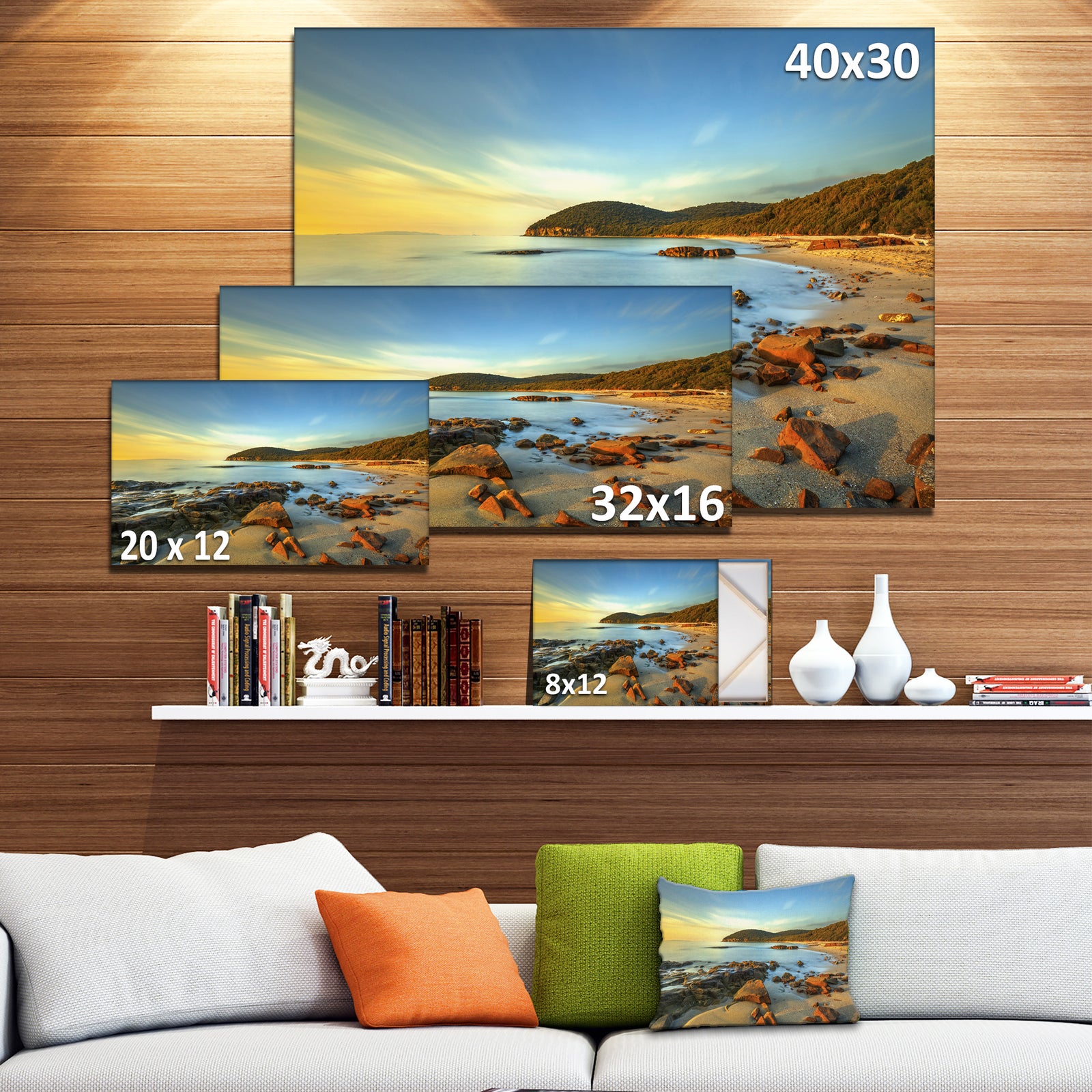 Sunset in Cala Violina Bay - Landscape Wall Art Canvas Print