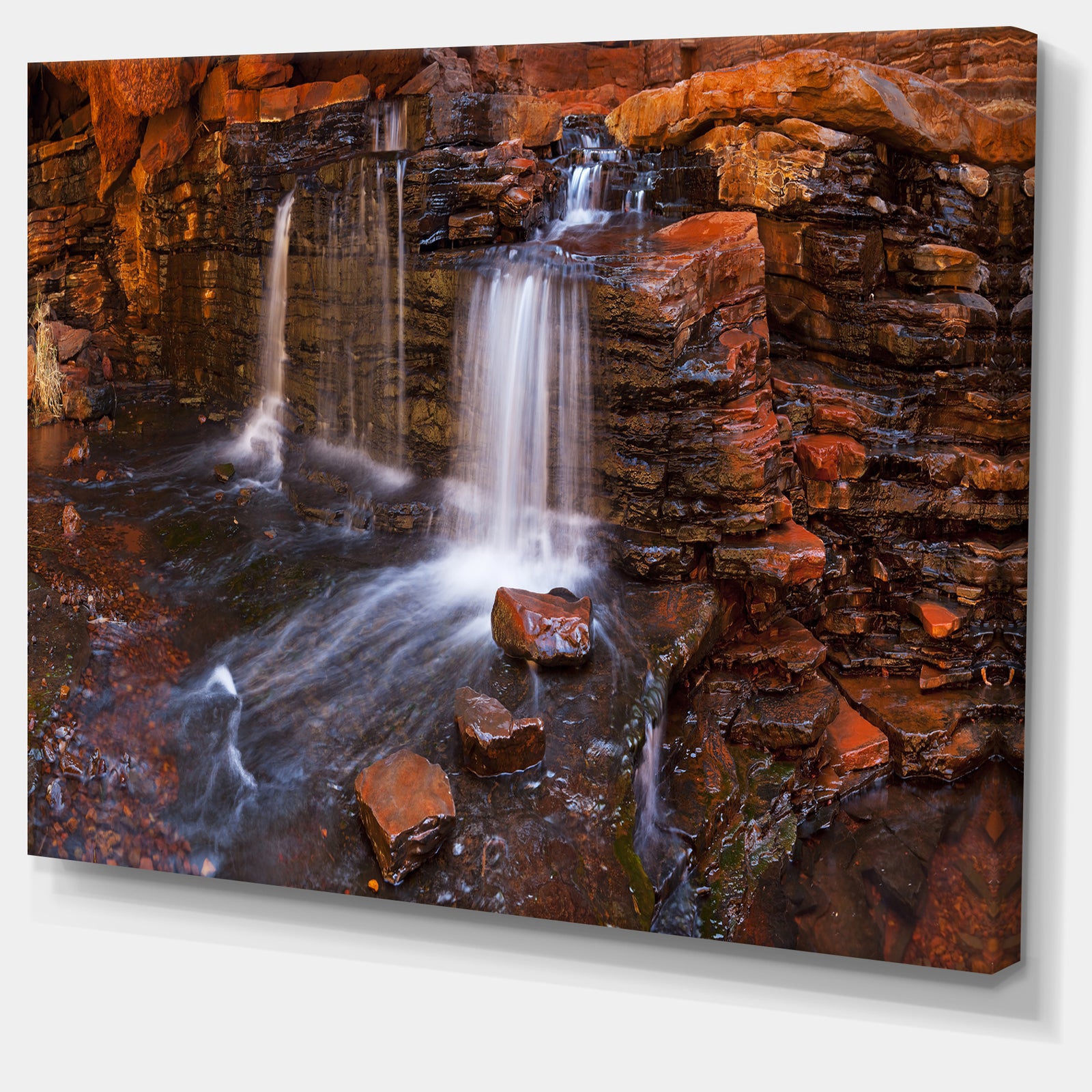 Waterfall in Hancock Gorge - Landscape Wall Art Canvas Print