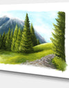 Road in Green Mountains - Landscape Wall Art Canvas Print