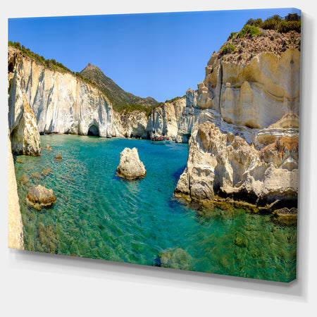 Turquoise Water Beach Panorama - Extra Large Seashore Canvas Art