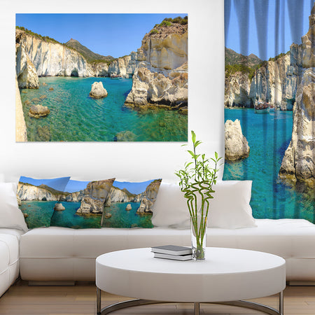 Turquoise Water Beach Panorama - Extra Large Seashore Canvas Art