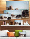 Large Rocks at Coast Panorama - Extra Large Seashore Canvas Art