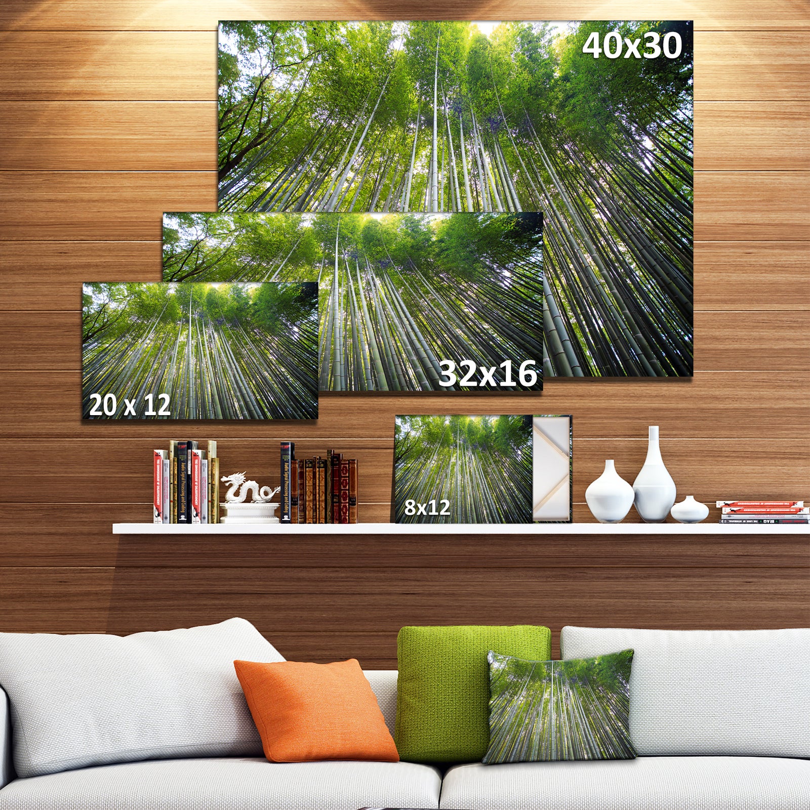 Bamboo forest of Kyoto Japan. - Forest Canvas Wall Art Print