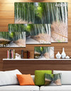 Straight Path in Bamboo Forest - Forest Canvas Wall Art Print