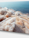 Crystallized Salt on Dead Sea Beach - Extra Large Seashore Canvas Art