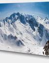 Snowy Mountains Panoramic View - Landscape Wall Art Canvas Print