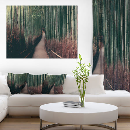 Bamboo Grove in Arashiyama Panorama - Oversized Forest Canvas Art