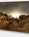 Brown Rocky Forest Panorama - Landscape Wall Art Canvas Print