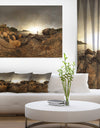 Brown Rocky Forest Panorama - Landscape Wall Art Canvas Print