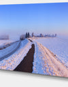 Lake and Dike at Sunrise Panorama - Landscape Wall Art Canvas Print