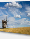 Cloudy Sky and Windmill Summer day - Landscape Wall Art Canvas Print