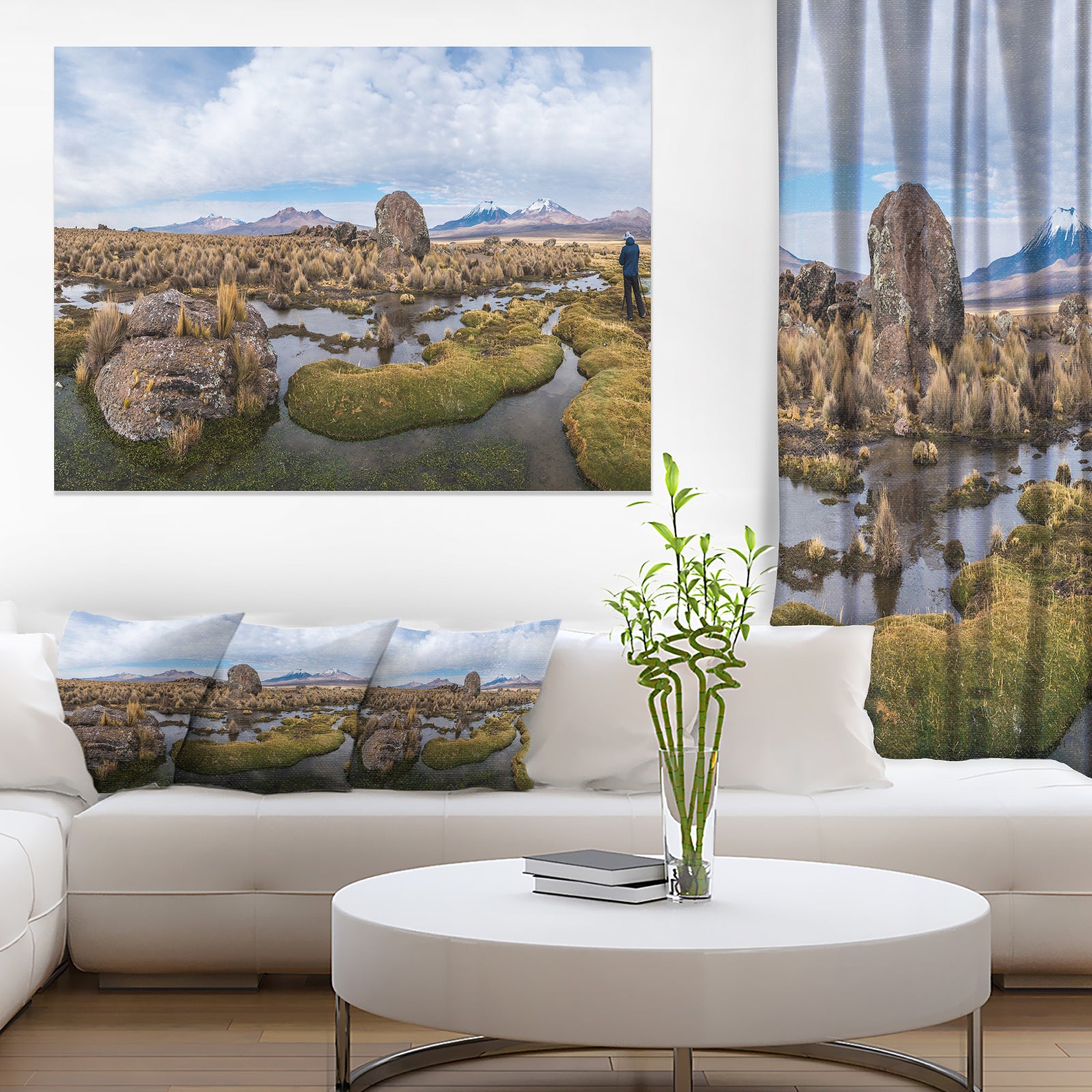 Bolivia Volcanoes Panoramic View - Landscape Print Wall Artwork