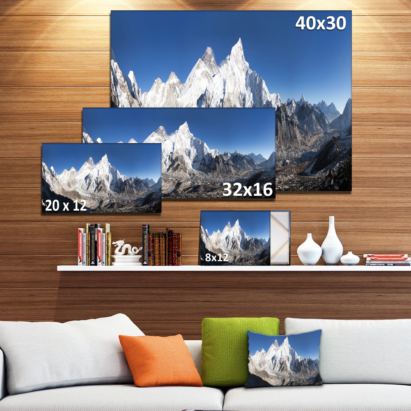 Mount Everest Glacier Panorama - Landscape Print Wall Artwork