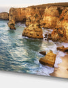 Golden Rocks and Beach at Algarve - Extra Large Seashore Canvas Art