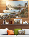 Frosty Grass Aside River Panorama - Landscape Print Wall Artwork