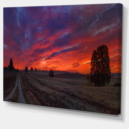 Gorgeous Cloudy Sky during Fall - Landscape Print Wall Artwork