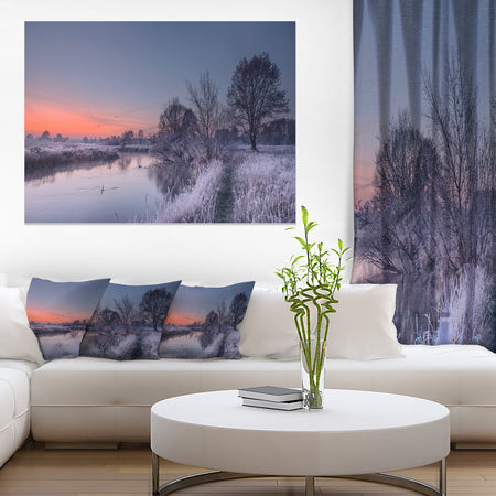 Frosty Fall Morning Panorama - Landscape Print Wall Artwork