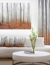 Fall Forest with Trees at Mist - Oversized Forest Canvas Artwork