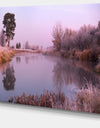 Misty Autumn Sunrise Over River - Landscape Print Wall Artwork