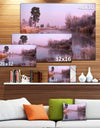 Misty Autumn Sunrise Over River - Landscape Print Wall Artwork