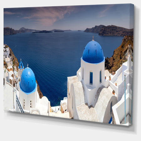 Blue Doomes Churches Panorama - Landscape Print Wall Artwork