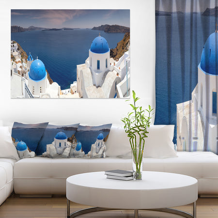 Blue Doomes Churches Panorama - Landscape Print Wall Artwork