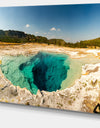 Yellow Stone Pool Panorama - Landscape Print Wall Artwork