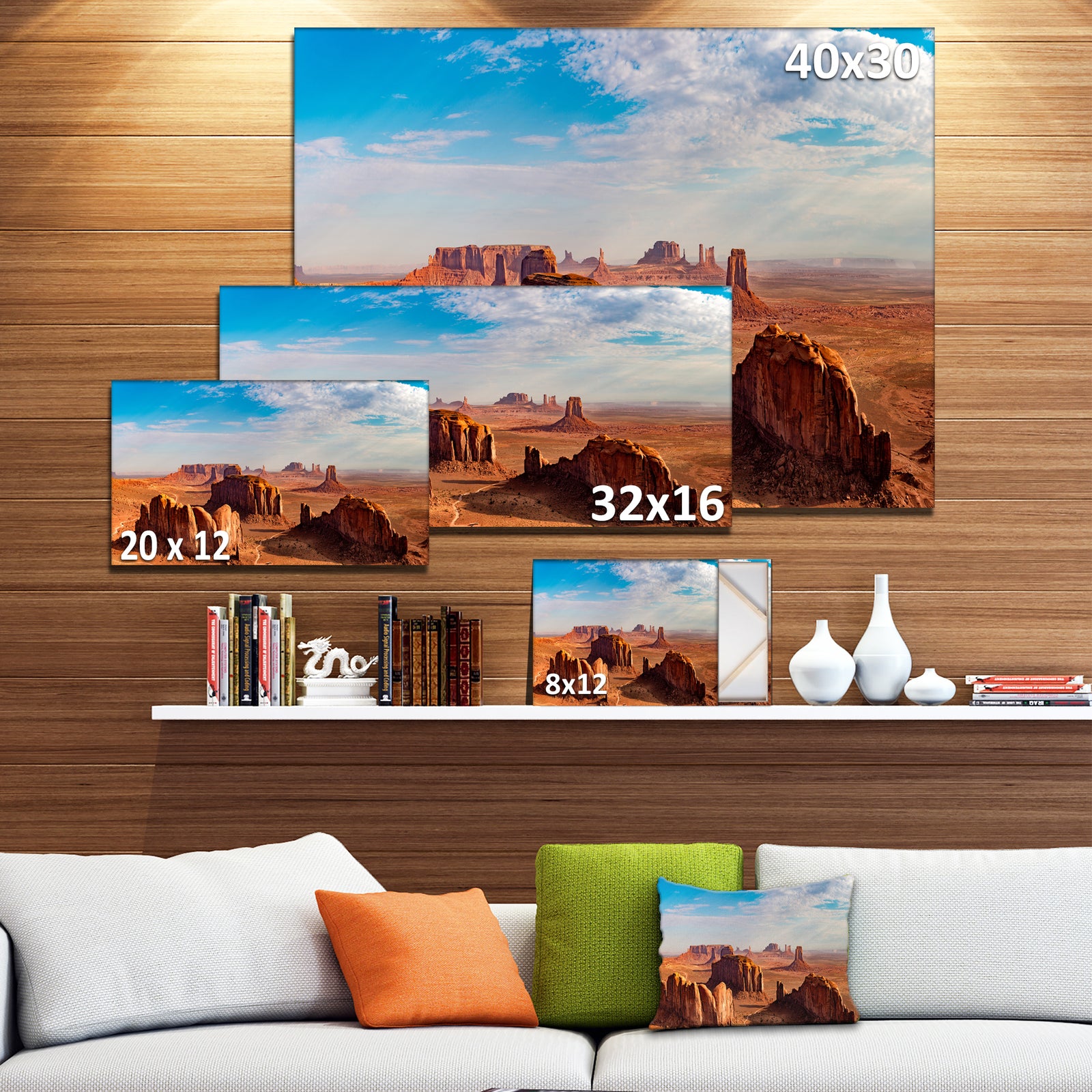 Monument Valley Aerial Sky View - Landscape Print Wall Artwork