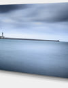 Breakwater and Soft Water under Clouds - Oversized Landscape Wall Art Print