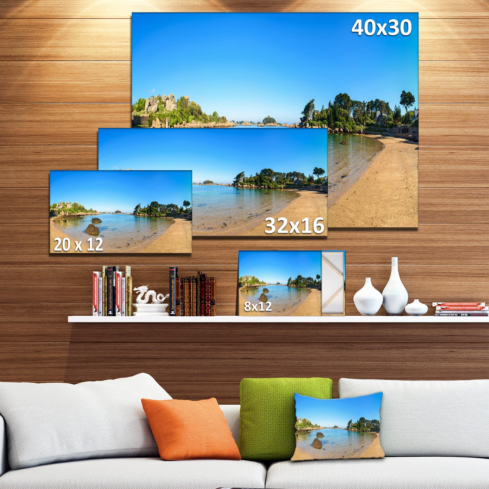 Ploumanach Rocks and Beach Morning - Oversized Landscape Wall Art Print