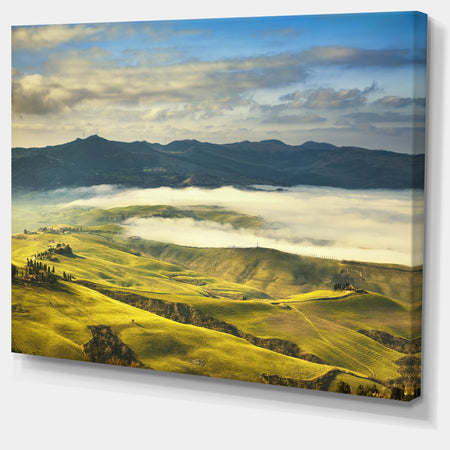 Tuscany Farmland and Green Fields - Oversized Landscape Wall Art Print