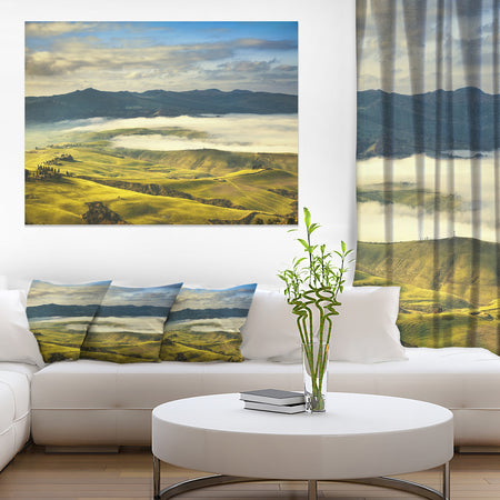 Tuscany Farmland and Green Fields - Oversized Landscape Wall Art Print
