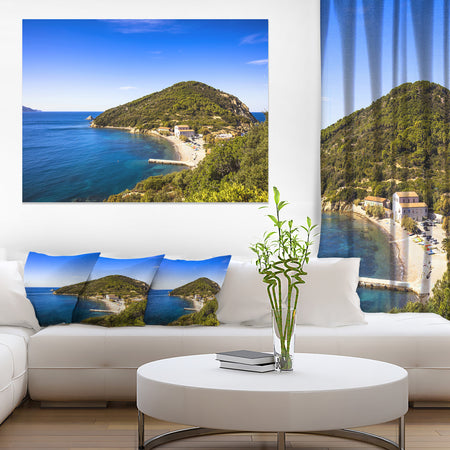 Blue Seashore at Elba Island - Extra Large Seashore Canvas Art