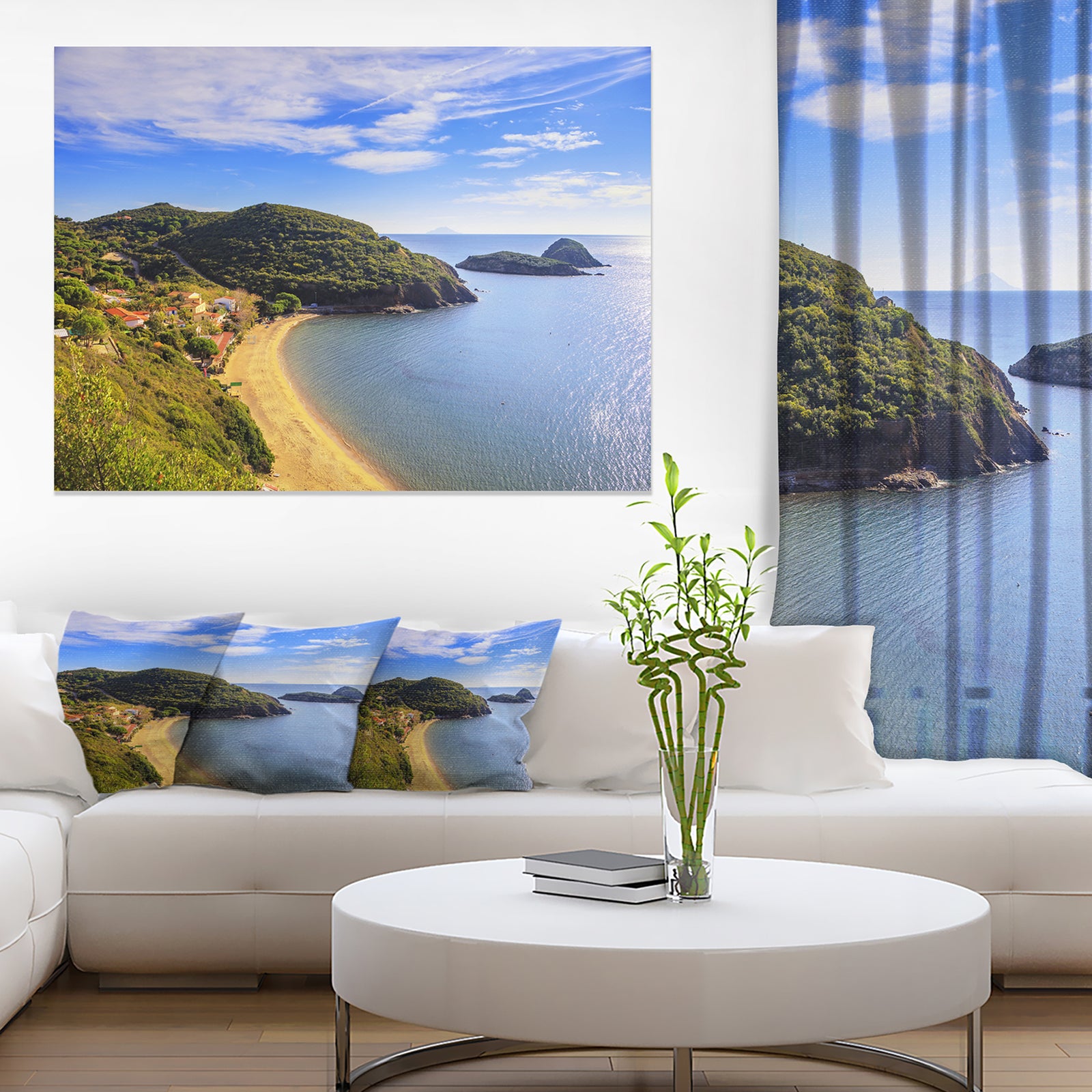 Innamorata Beach and Gemini Islets - Extra Large Seashore Canvas Art