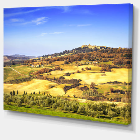 Pienza Medieval Village Italy - Oversized Landscape Wall Art Print