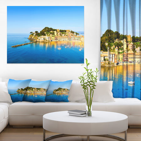Sestri Levante Silence Bay Sea - Extra Large Seashore Canvas Art